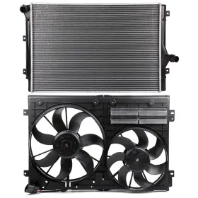 13513725 Vaultpro Radiator Cooling Fan Kit For 2006-2013 Audi A3 2010-2013 Volkswagen Golf