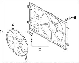 5wa-121-203-p Volkswagen Genuine Fan Assembly