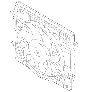 Volvo 32222287 Genuine Engine Cooling Fan Assembly