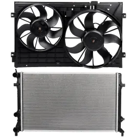 Wellstorehere 12719009 Electric Radiator Cooling Fan Kit For 2012-14 Volkswagen Beetle And 2011-14 Jetta