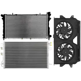 13179057 Wellstorehere Electric Radiator Condenser Cooling Fan Kit For 2005-07 Chrysler Town And Country
