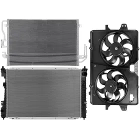 Wellstorehere 13179067 Radiator Condenser Cooling Fan Kit For 2008 Ford Escape Mercury Mariner 3.0l V6