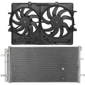 13185641 Wellstorehere Electric Ac Condenser Cooling Fan Kit For 2009 2010-2016 Audi A4 Quattro