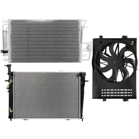 13185642 Wellstorehere Electric Radiator Condenser Cooling Fan Kit For 2005 2006-2009 Hyundai Tucson