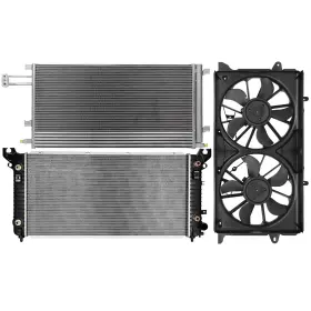 13185645 Wellstorehere Electric Radiator Condenser Cooling Fan Kit For 2014 2015 2016 Gmc Sierra 1500