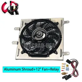 Wrcrad L4 L6 1992-01 Aluminum Shroud 12 Inch Fan For Radiator 1992-2000 Honda Civic Eg Ek Ex Dx Del Sol W