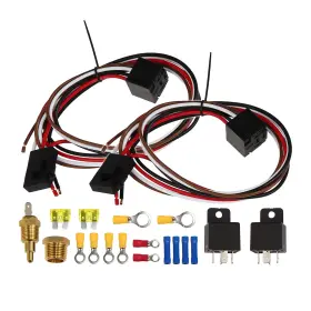 A21120200ux0448 X Autohaux Dual Electric Fan Relay Kit With Thermostatic Sensor Switch 185