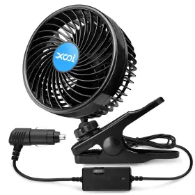Xool Xl00114 Car Fan 12v 6 Clip Cigarette Lighter Plug 360 Rotatable Black Dtfan1 Degree