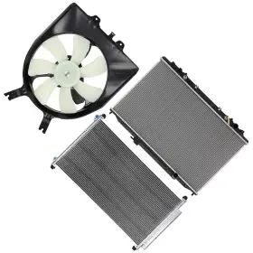 13866405 Youthighparts Electric Car Radiator Condenser Cooling Fan For 2005-2010 Honda Odyssey