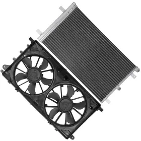 13866413 Youthighparts Electric Car Ac Condenser And Cooling Fan For 2018-2020 Lincoln Navigator