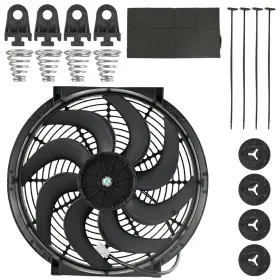 Esp-fn-0269-83 Yusinparts07 14 Inch Heavy Duty Radiator Electric Wide Curved Blade Fan 12v Cfm Reversible 1x