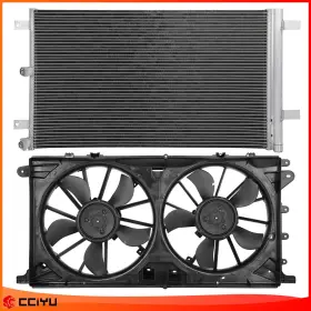 Zeg844095 Zegale For 2017 18 19-2020 Ford F-150 Dual Cooling Fan And A/c Condenser Assembly
