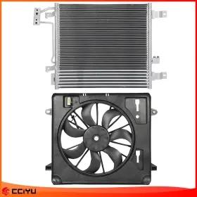 Zeg848276 Zegale For 07-2011 Jeep Wrangler V6 3.8l A/c Condenser And Radiator Cooling Fan Assembly