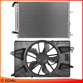 Zeg848279 Zegale For 14 15-2018 Jeep Cherokee 2.4l A/c Condenser And Radiator Cooling Fan Assembly