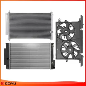 Zegale Zeg848326 For 2008 09 10-2015 Scion Xb 2.4l Cooling Fan And Radiator A/c Condenser Assembly