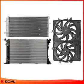 Zeg848356 Zegale For 10-14 Audi A5 11-17 Q5 Cooling Fan And Radiator A/c Condenser Assembly
