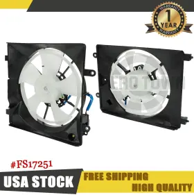 Fs17251 Zero Town Ac Condenser Radiator Cooling Fan For 2013-2017 Acura Ilx 2012-2015 Honda Civic