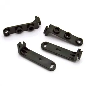 Ztp3caf82 Zirgo Universal Automotive Cooling Fan Black Mounting Feet 4 Brackets - Long