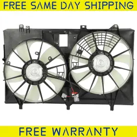 11617345 Zonemotive Radiator Condenser Cooling Fan Assembly For 2011 2012-2016 Toyota Sienna 12v