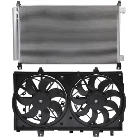 11619074 Zonemotive 1pcs Electric Ac Condenser Cooling Fan Kit For 2014 2015 2016-2018 Nissan Rogue