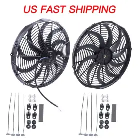11619075 Zonemotive Radiator Condenser Cooling Fan 16 Inch Universal For 2005-2015 Chrysler 300 12v