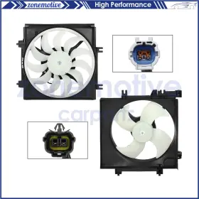 13598881 Zonemotive For 2008 2009 2010 2011 Subaru Impreza Radiator Condenser Cooling Fan Assembly