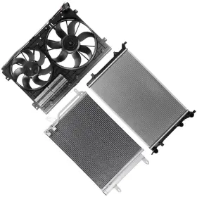 Zonemotive 13828099 For 2011 2012 2013 Volkswagen Jetta Electric Radiator Condenser Cooling Fan Kit