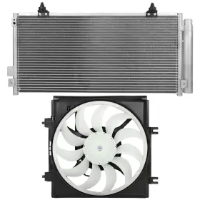 13828112 Zonemotive For 2008 2009 2010 2011 Subaru Impreza Electric Ac Condenser Cooling Fan Kit