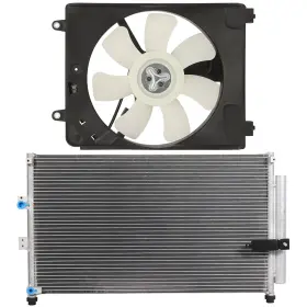 13828133 Zonemotive For 2006 2007 2008-2011 Honda Civic Electric Ac Condenser Cooling Fan Kit