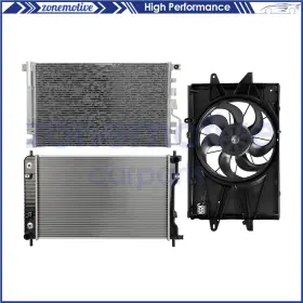 13828221 Zonemotive For 16-17 Chevrolet Equinox 2.4l Electric Radiator Condenser Cooling Fan Kit
