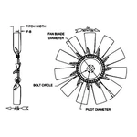 Horton 996762253 HS11 Blade Nylon Fan. Fixed Price $324.79.