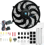 Blackhorse-racing 14" Universal Electric Radiator Cooling Fans + Thermostat Rela. Fixed Price $47.99.