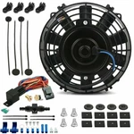7-8" Inch Electric Engine Cooler Fan 6AN Hose Adapter 180F Thermostat Switch Kit. Fixed Price $59.95.