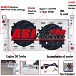 Asi CC2370 34"W 3ROW Radiator Shroud Fan Fit 1999-2014 Chevy Silverado 1500 2500. Fixed Price $299.00.