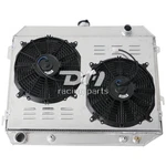 Row Alu RADIATOR+SHROUD+12"*2FAN For 68-74 Dodge Plymouth Mopar Cars 5.6L-7.2L. Fixed Price $999.00.