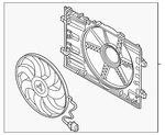 Genuine Volkswagen Fan Assembly 5WA-121-203-T. Fixed Price $953.25.