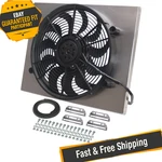 Derale 16822 High Output Single 17'' Electric Rad Fan/aluminum Shroud Kit. Fixed Price $377.75.