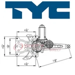 Tyc Rear Right Power Window Motor & Regulator Assembly For 2007-2009 Lexus Qn. Fixed Price $72.08.