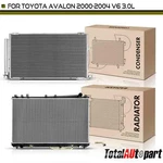Aluminum Radiator & Ac Condenser Cooling Kit For Toyota Avalon 00-04 3.0L Auto. Fixed Price $170.99.