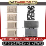 4X Radiator & Ac Condenser Cooling Fan Kit For Honda Insight 2010-2014 1.3L. Fixed Price $303.99.
