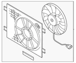 Genuine Volkswagen Fan Assembly 5QV-121-203-B. Fixed Price $479.78.