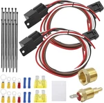 Dual Electric Cooling Fan Wire Harness Kit Relay Radiator.... Fixed Price $31.44.