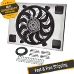 Derale 16827 High Output Single 14'' Electric Rad Fan/aluminum Shroud Kit. Fixed Price $363.75.