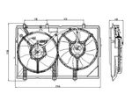 Dual Radiator & Condenser Cooling Fan Assembly For 03-06 Mitsubishi Outlander. Fixed Price $153.00.