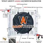Aluminum 3-ROW Radiator+shroud Fan Fits 2002-2006 2005 Jeep Liberty 3.7L V6 Gas. Fixed Price $359.00.