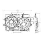 Dual Radiator And Condenser Fan Assembly Tyc 621800 Fits 2007 Mercury Mariner. Fixed Price $189.10.