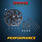 Electric Radiator Cooling Thermo Bow Blade Fan With Mounting Kits 16" Inch 130W. Fixed Price $29.99.