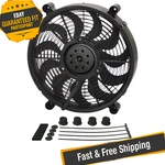 Derale 18214 14" H.o. Single Rad Pusher / Puller Fan With Standard Mount Kit. Fixed Price $196.95.