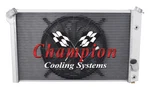 Rn Champion 2 Row Radiator, 16" Fan For 1973 - 1976 Chevrolet Corvette V8 Engine. Fixed Price $293.50.