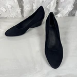 Eileen Fisher Black Suede Pumps Wedges Slip On Neutral Classic Timeless 7.5. Fixed Price $39.99.